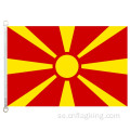 Makedoniens nationella flagga 100% polyster 90*150cm
